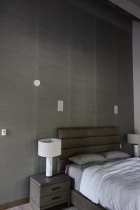 bedroom wallpaper installation